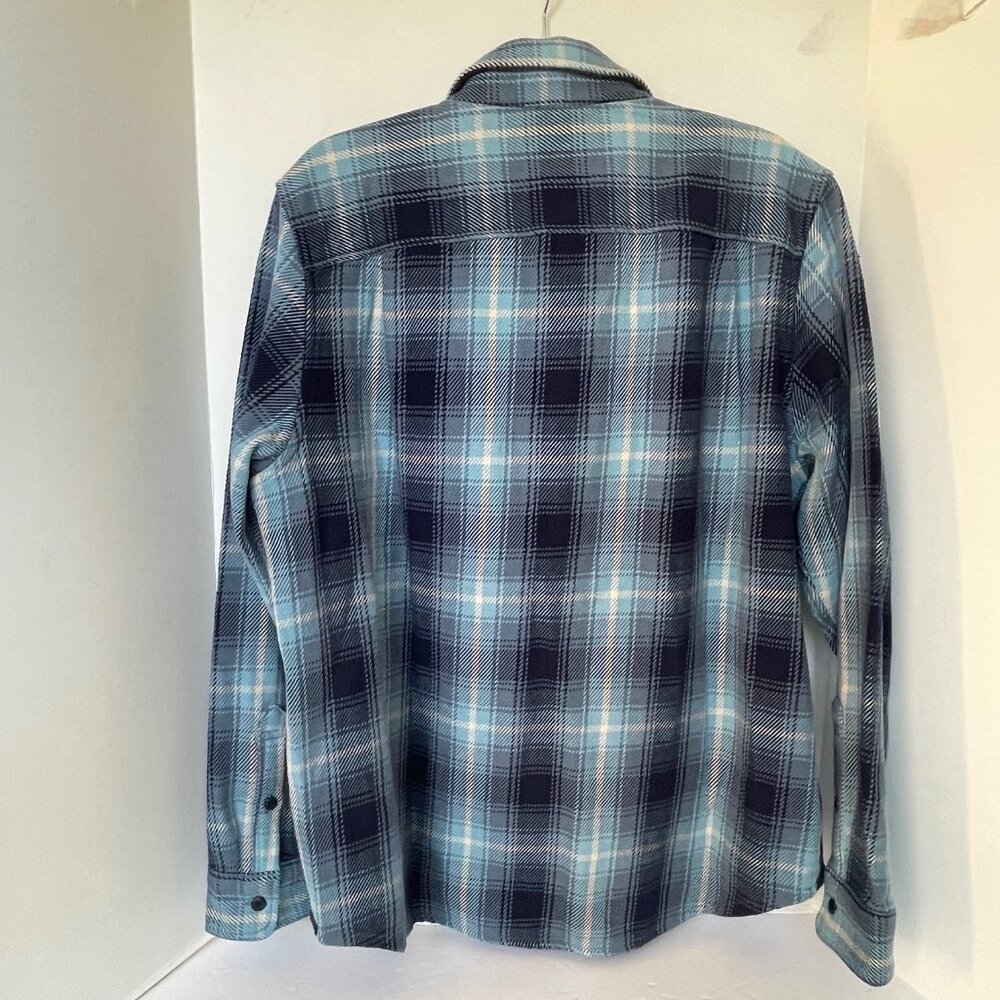Awesome Outerknown Blue Plaid Casual Button Down … - image 2